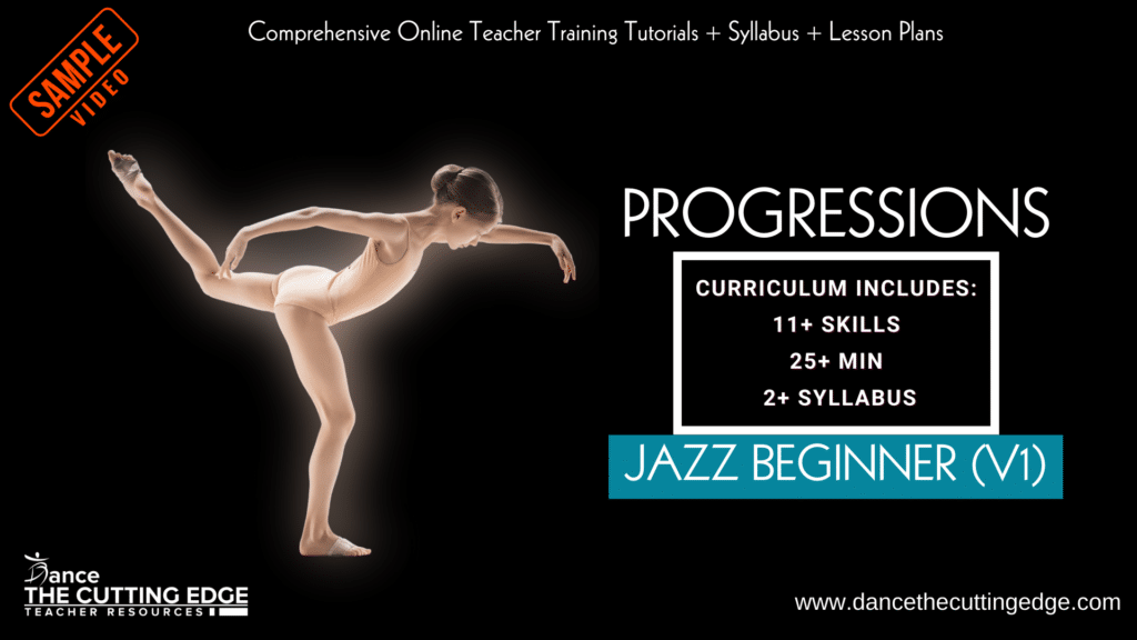 Progressions Jazz Beginner (Vol. I) Curriculum for dance teachers