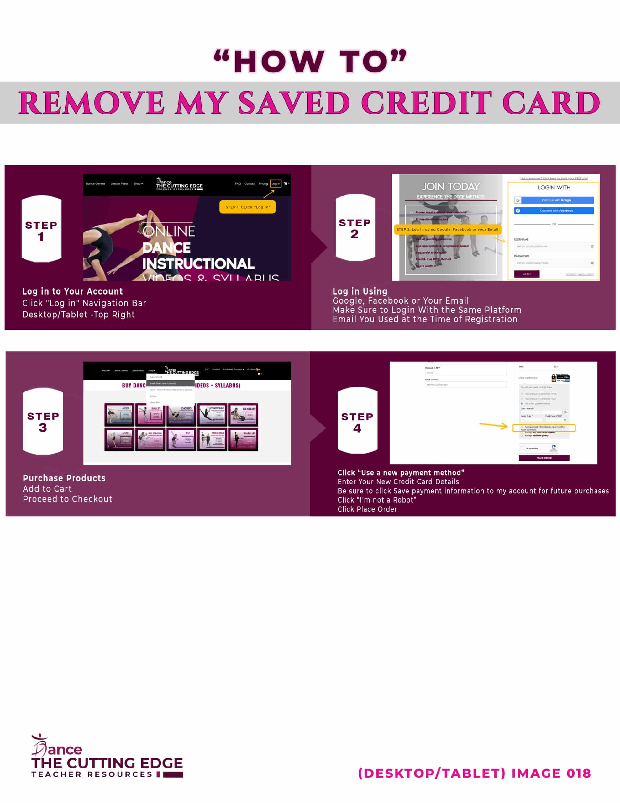 how to Remove My Saved Credit Card
