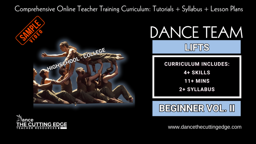 Dance Team Lifts Beginner Vol. II (Highschool-College) Curriculum