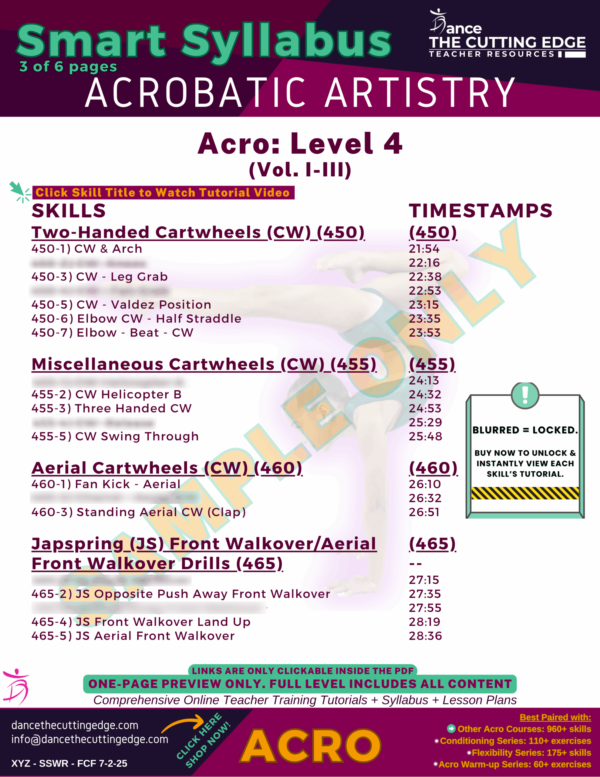 Teach Handsprings, Spring Skills, and Strength-Based Acro with a Clickable PDF Guide – DTCE Method