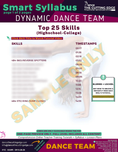 Essential Dance Skills for Drills Combos and Classroom Technique - DTCE Method