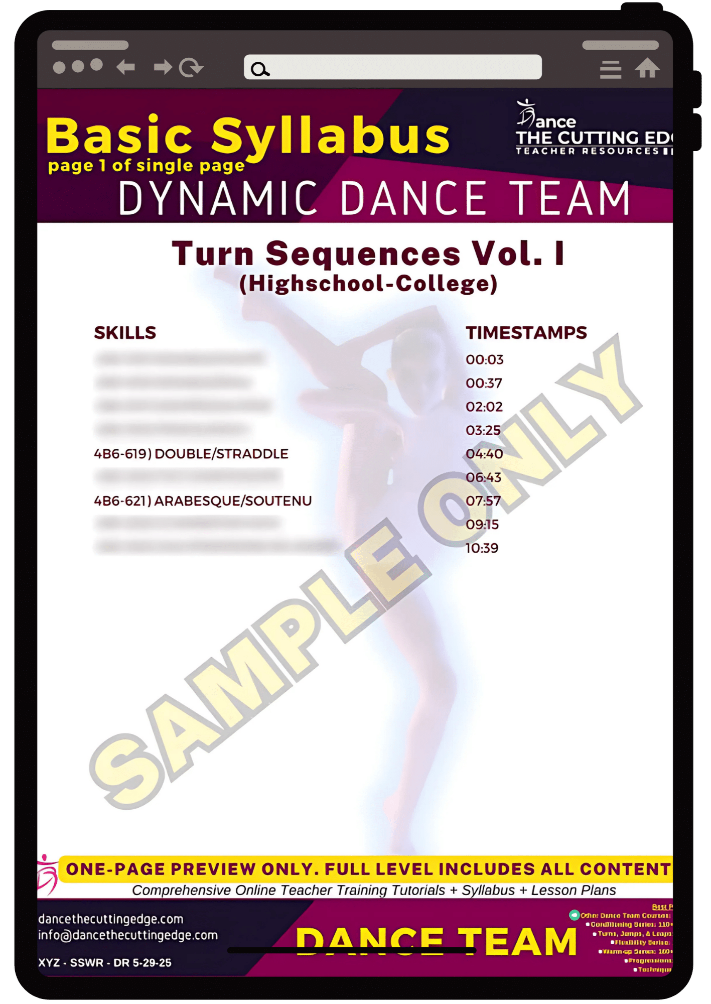 Teach Clean Turns to Dance Teams with Video Lessons and Downloadable Syllabus – DTCE Method