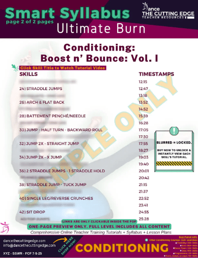 Conditioning Boost n’ Bounce Vol I Smart Syllabus